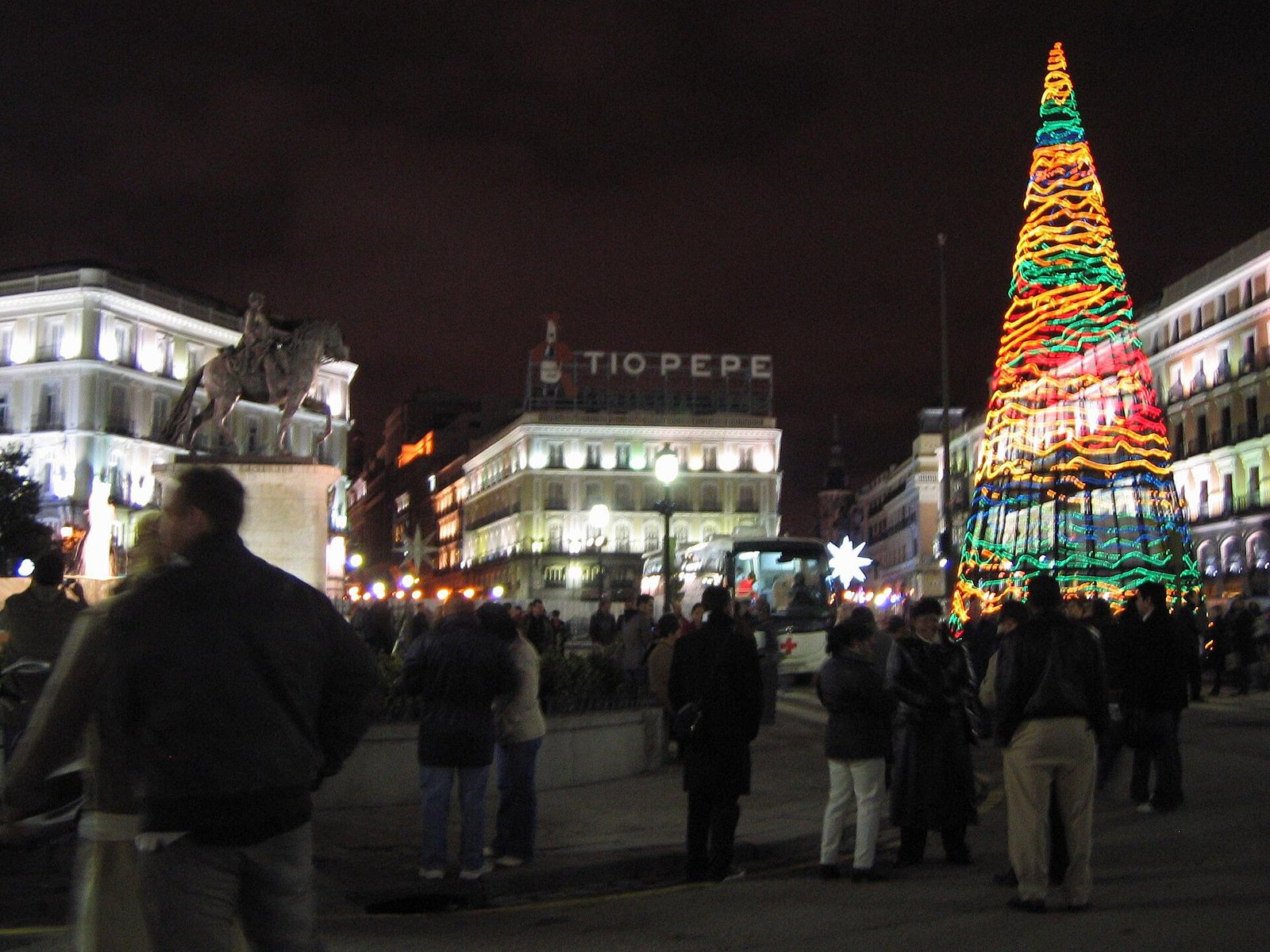 Luces de Navidad en la Puerta del Sol de Madrid
